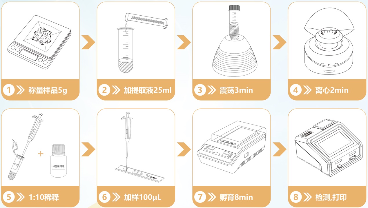 嘔吐毒素熒光定量快速檢測流程 嘔吐毒素熒光定量快速檢測流程